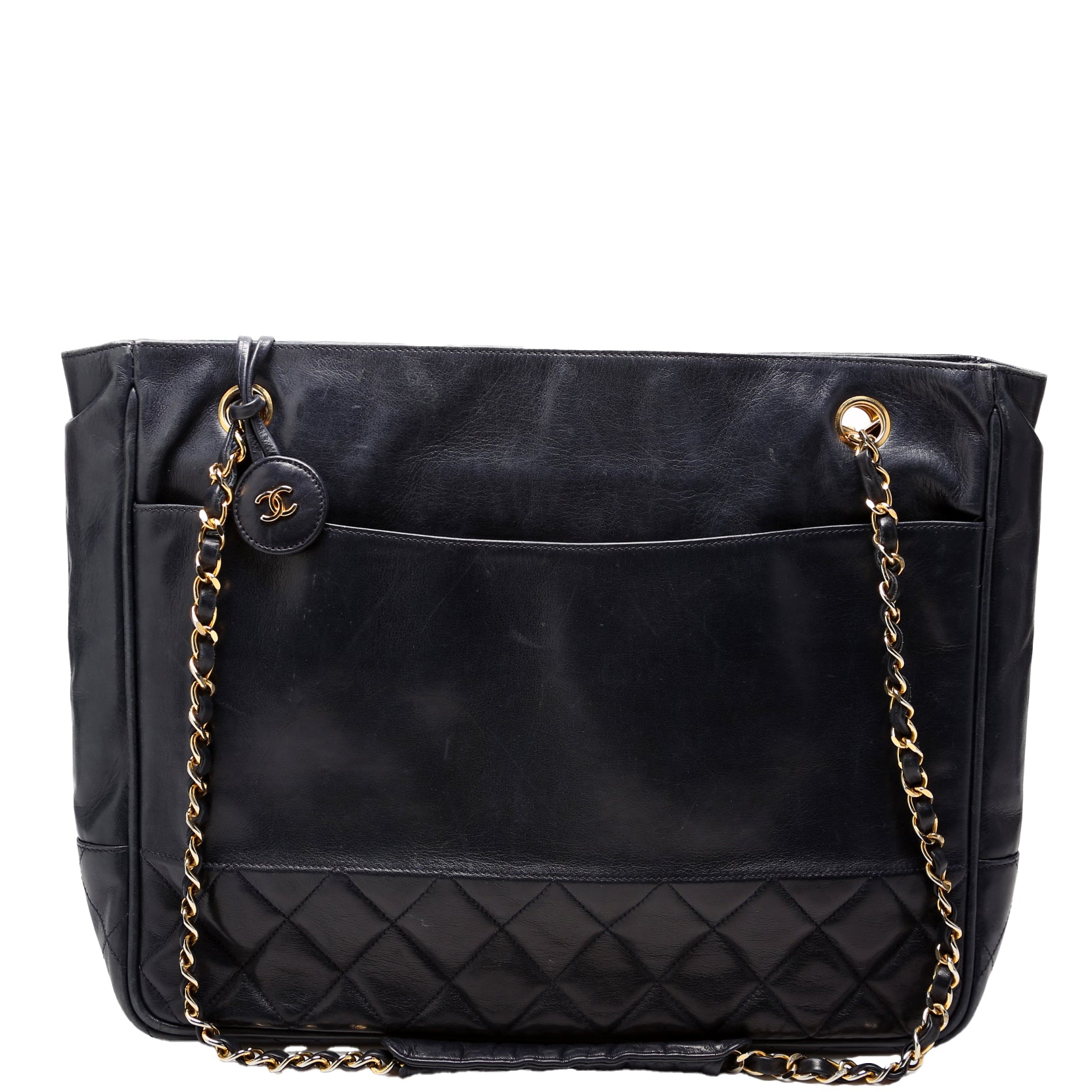 Vintage Shoulder Bag Lambskin Navy
