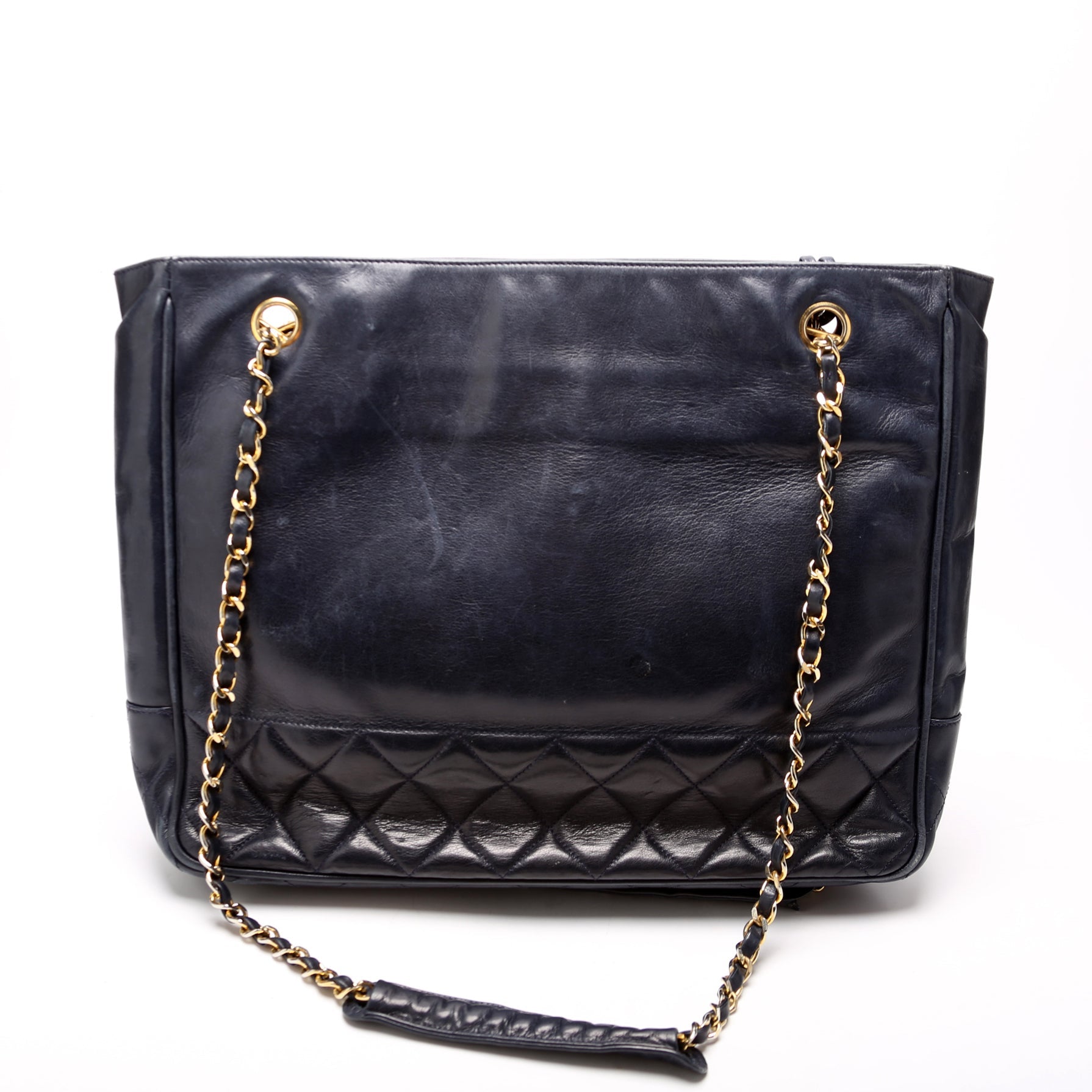 Vintage Shoulder Bag Lambskin Navy