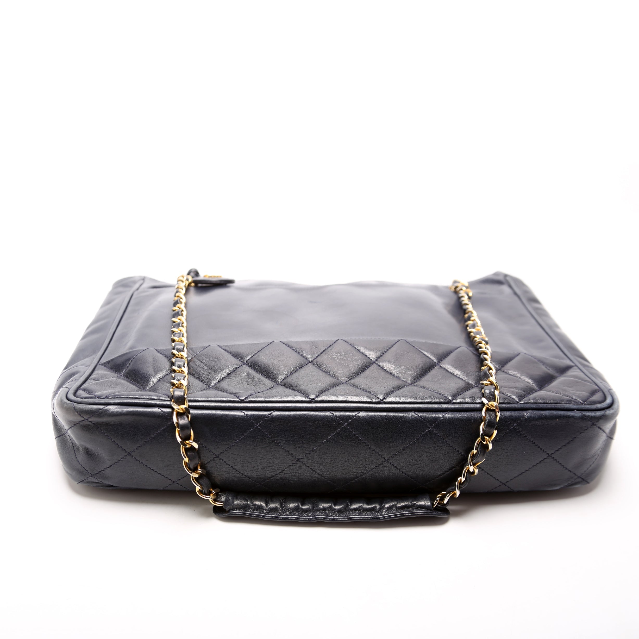 Vintage Shoulder Bag Lambskin Navy