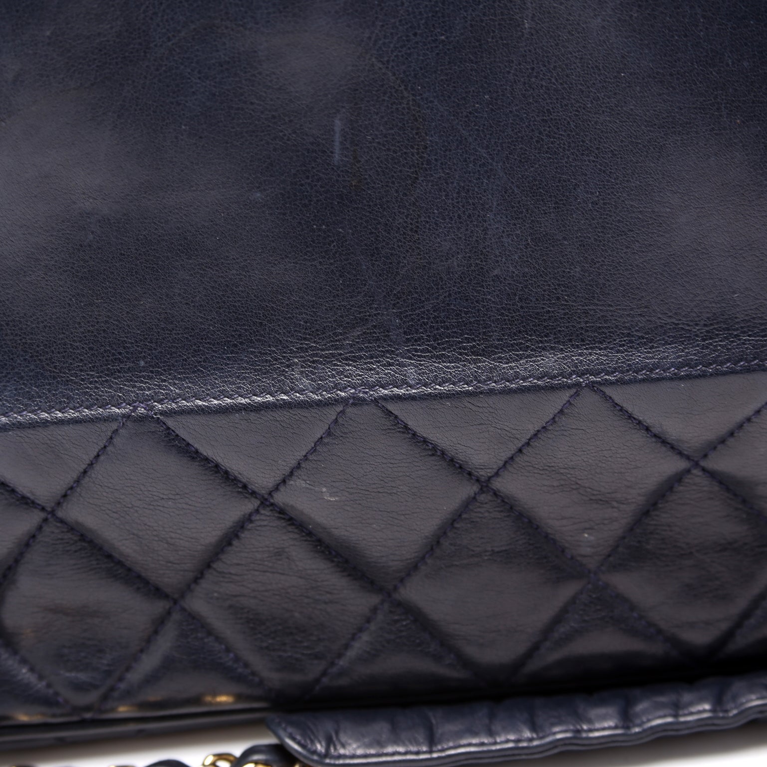 Vintage Shoulder Bag Lambskin Navy