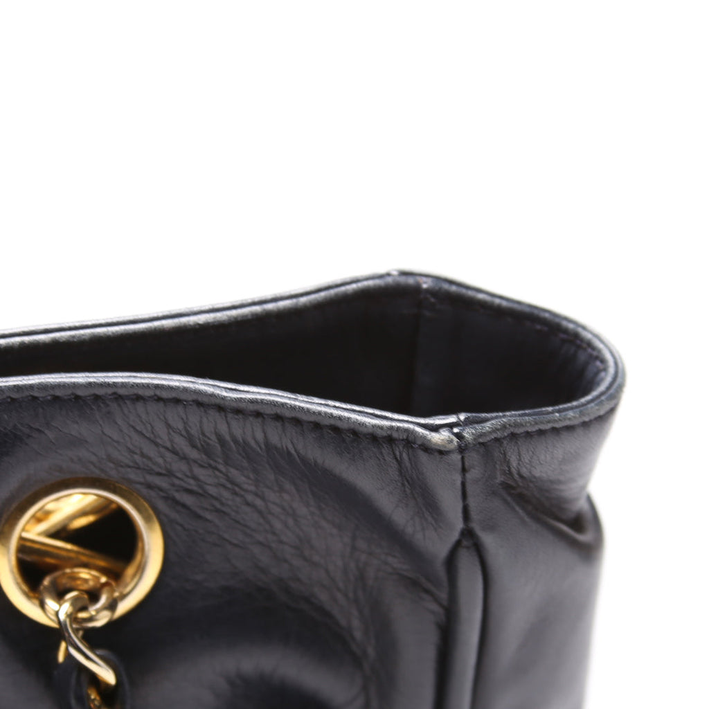 Vintage Shoulder Bag Lambskin Navy