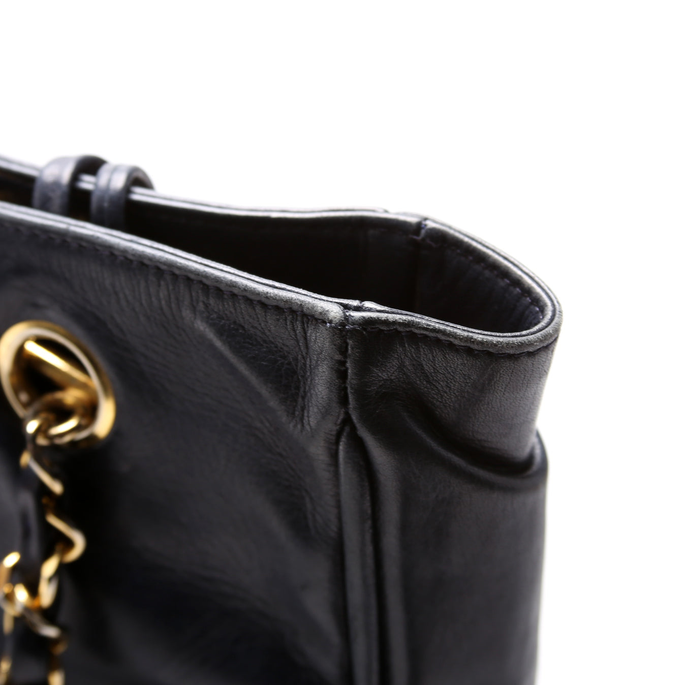 Vintage Shoulder Bag Lambskin Navy