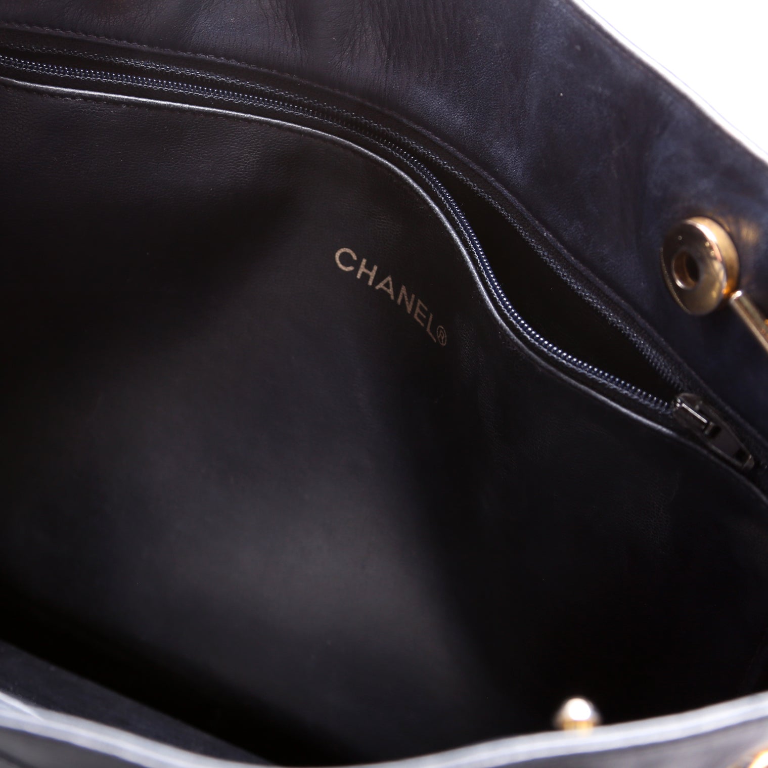 Vintage Shoulder Bag Lambskin Navy
