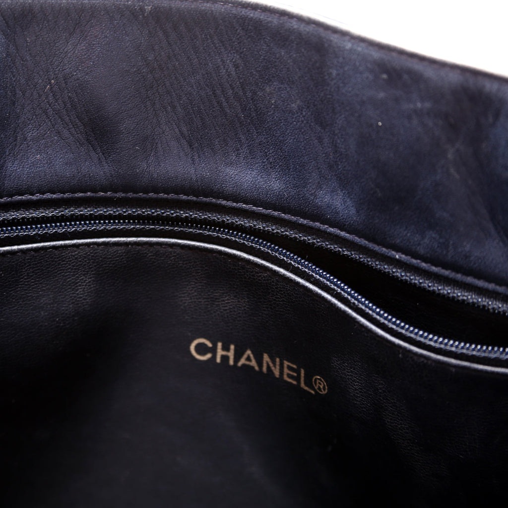 Vintage Shoulder Bag Lambskin Navy