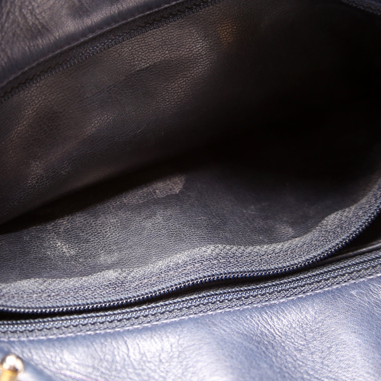 Vintage Shoulder Bag Lambskin Navy