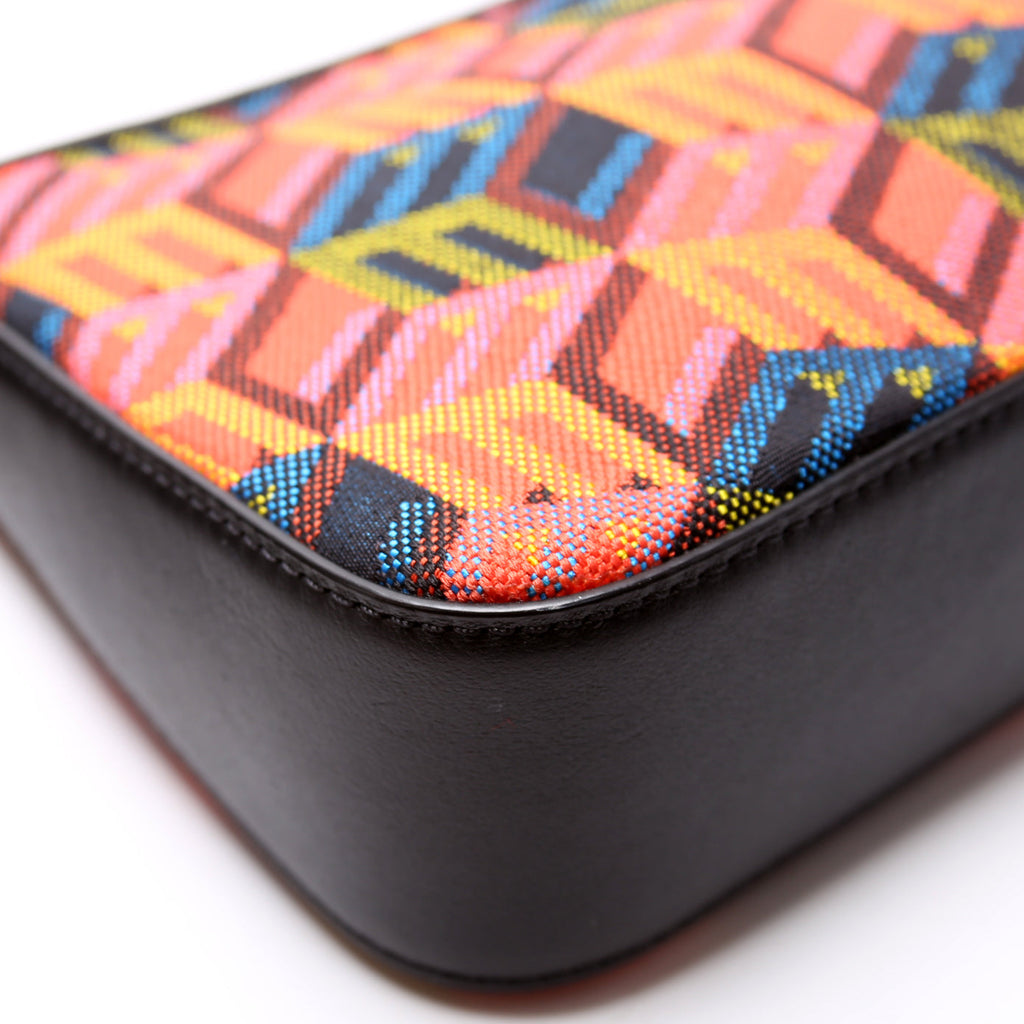 Cubic Monogram Mini Shoulder Bag Black/Multicolor