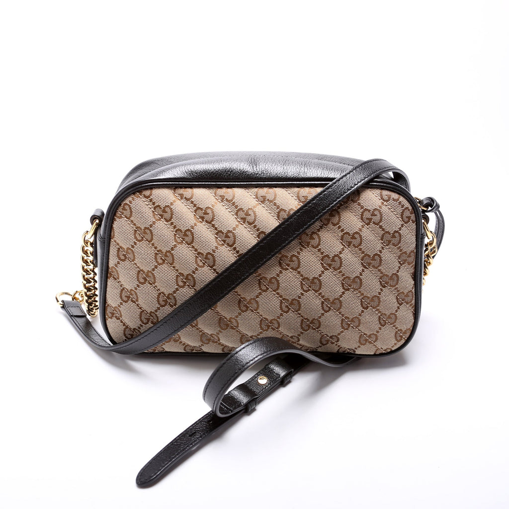 447632 Marmont Small Canvas Camera Black