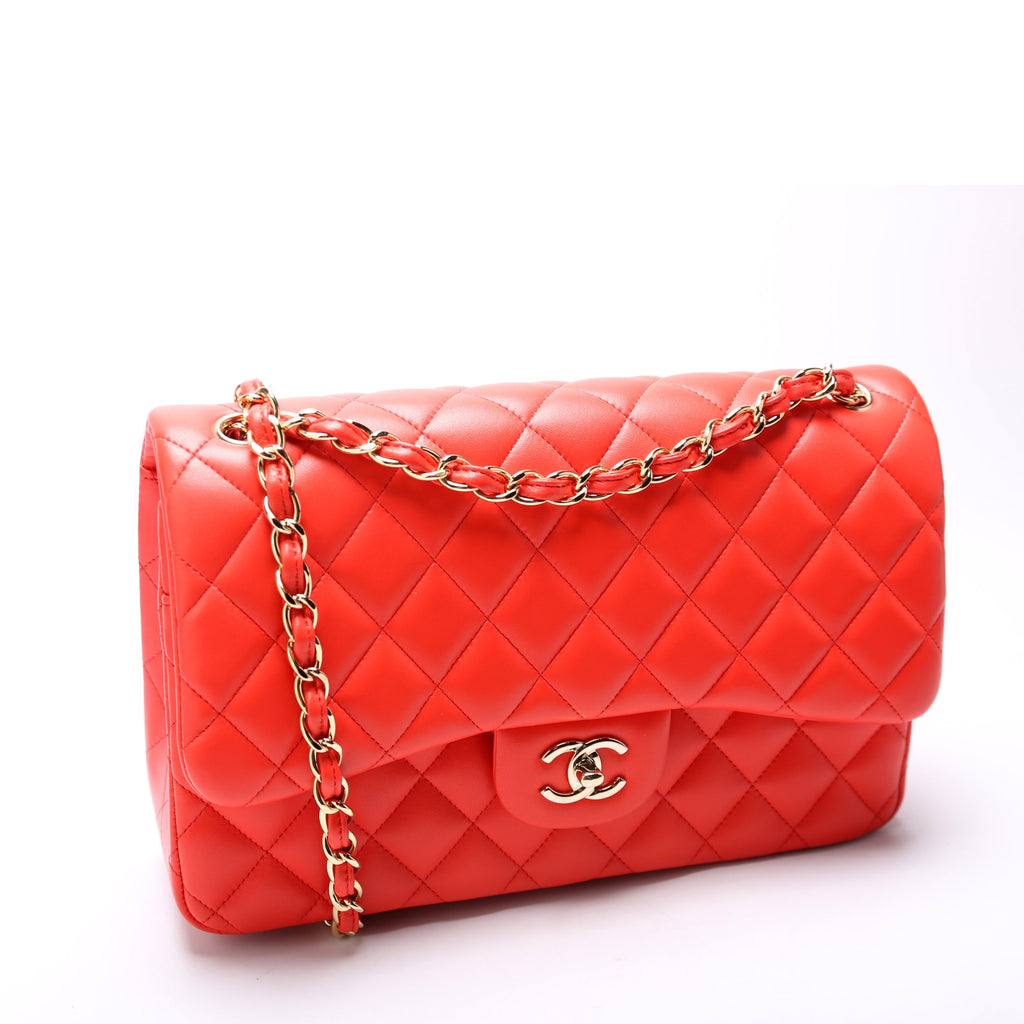 Classic Flap Jumbo Lambskin 20-23 Orange