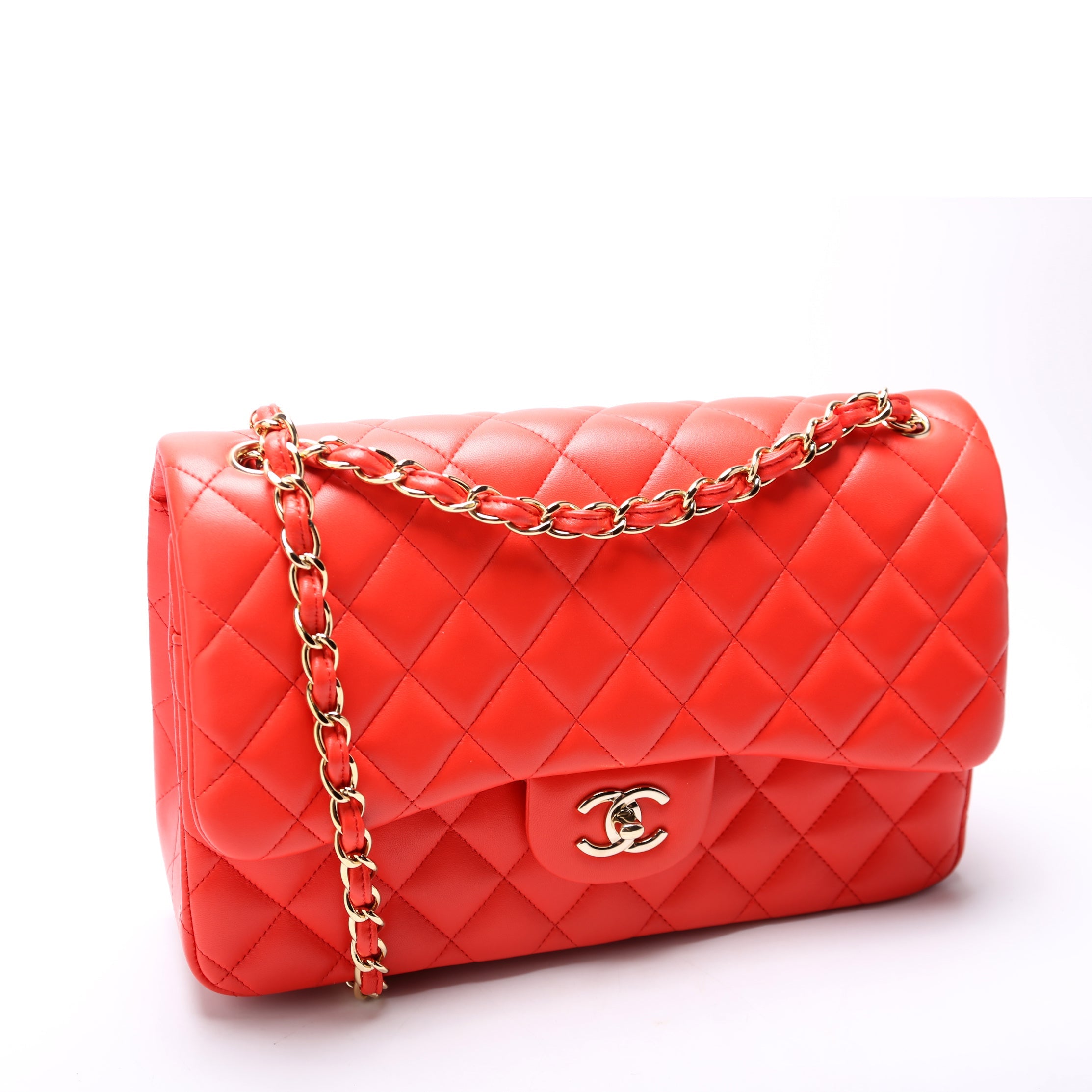 Classic Flap Jumbo Lambskin 20-23 Orange