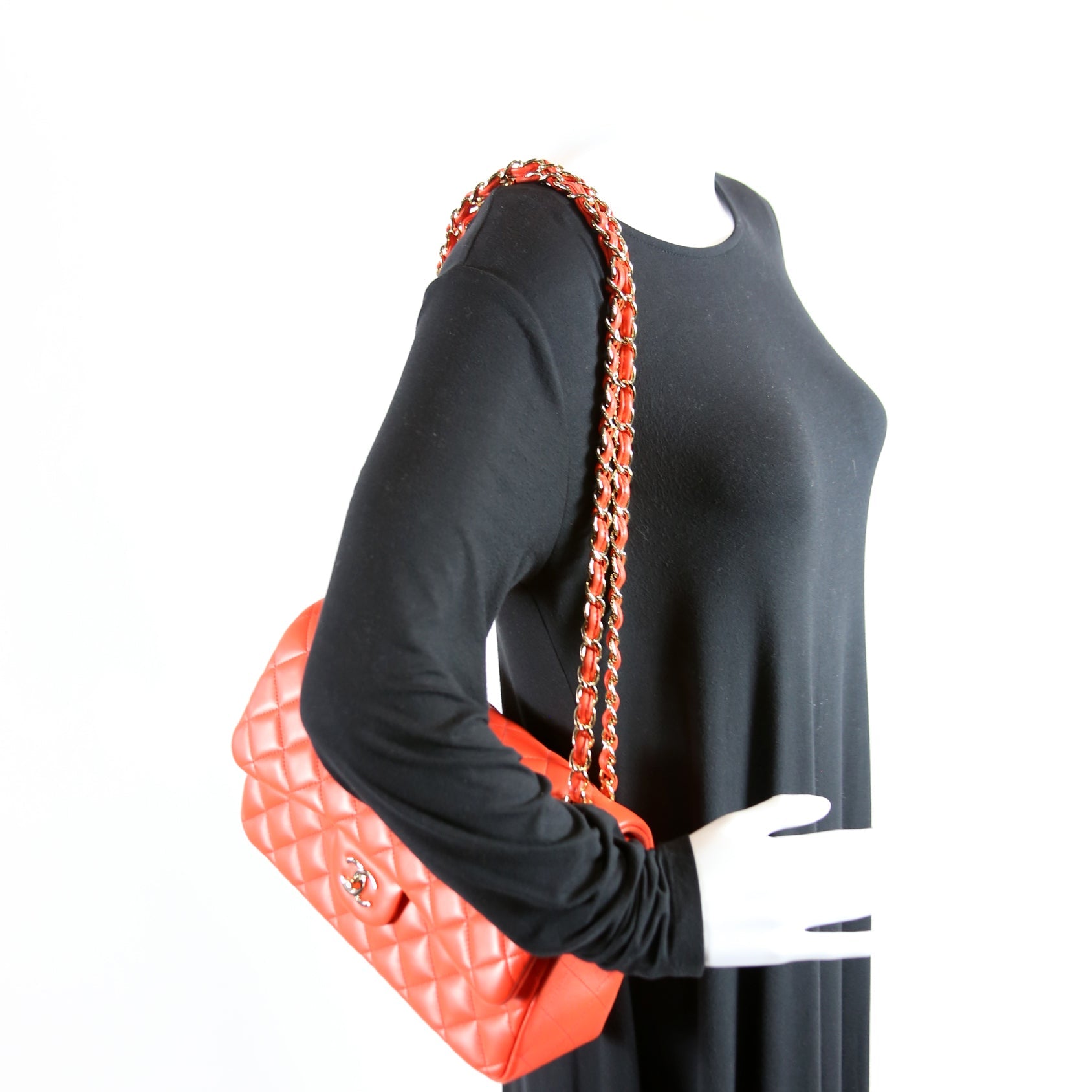 Classic Flap Jumbo Lambskin 20-23 Orange