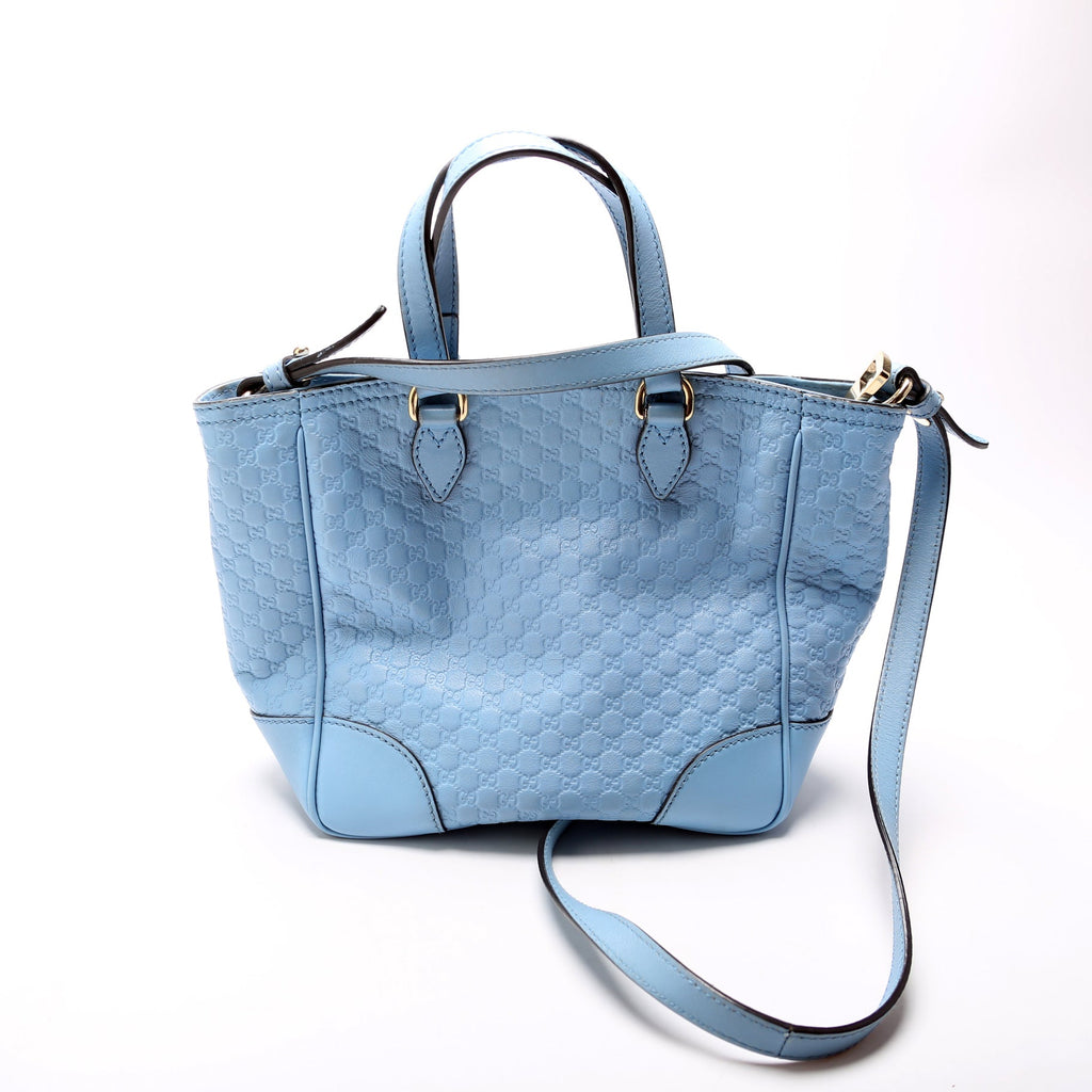 449241 Micro Guccissima Bree Small Tote Blue
