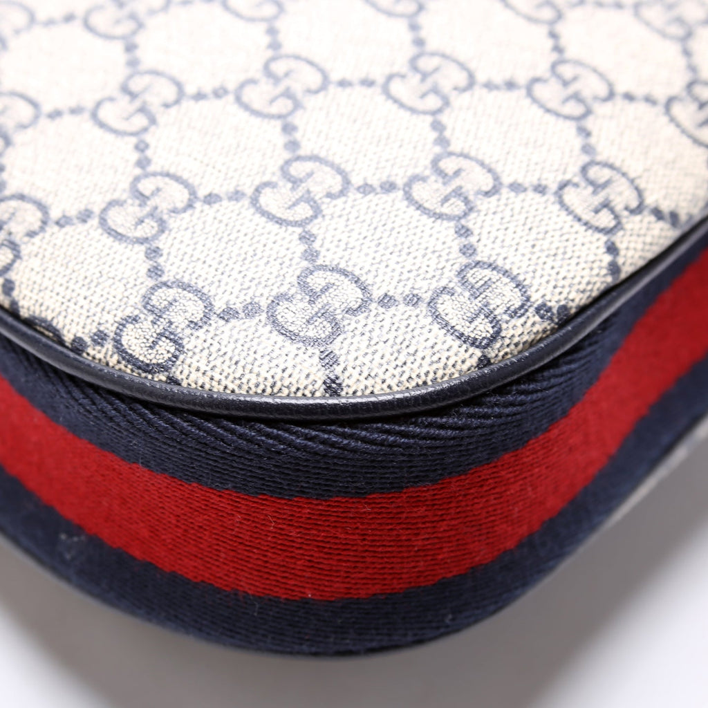 699409 GG Supreme Attache Small Shoulder Bag Navy