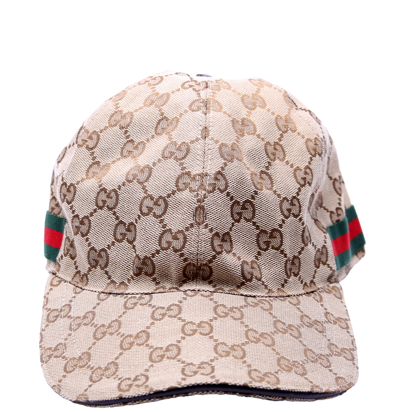 GG Canvas Baseball Cap Size Medium Brown