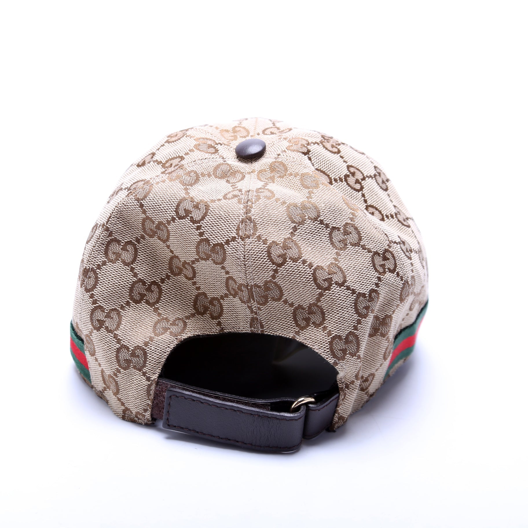 GG Canvas Baseball Cap Size Medium Brown