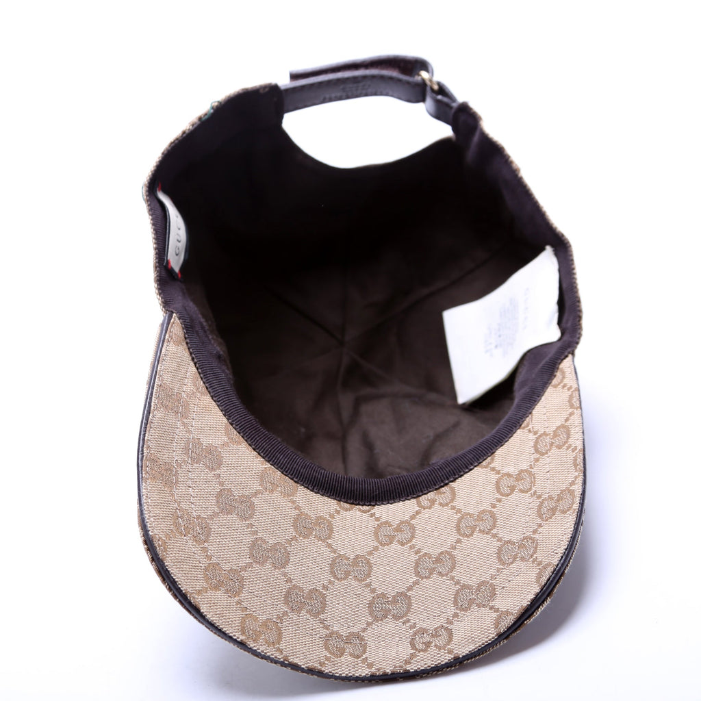 GG Canvas Baseball Cap Size Medium Brown