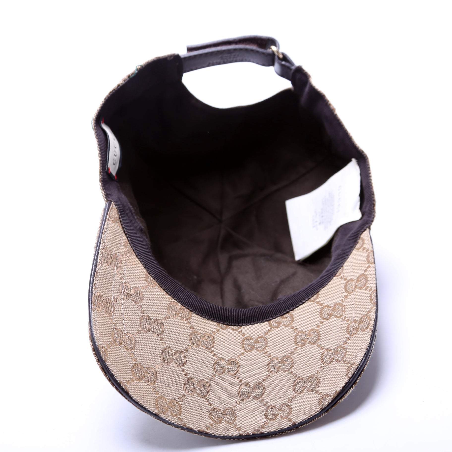 GG Canvas Baseball Cap Size Medium Brown