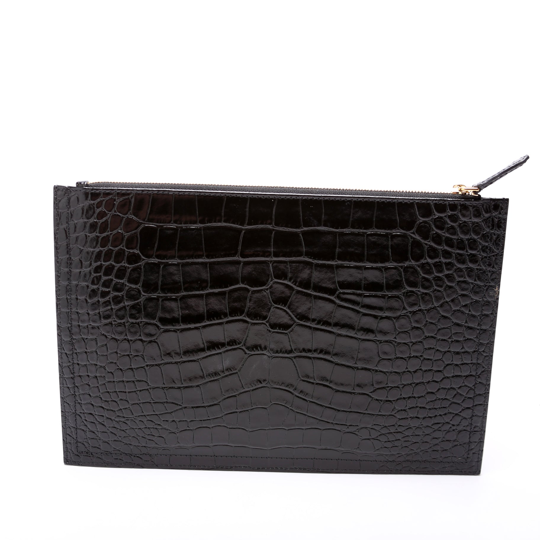 Antigona Large Flat Zip Pouch Black