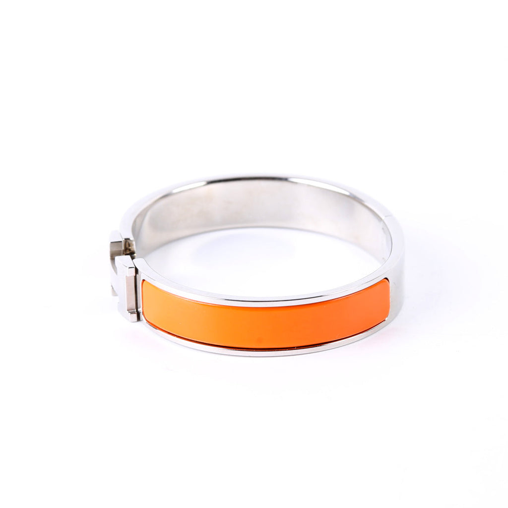 Clic Clac Narrow GM Bracelet Silver/Orange