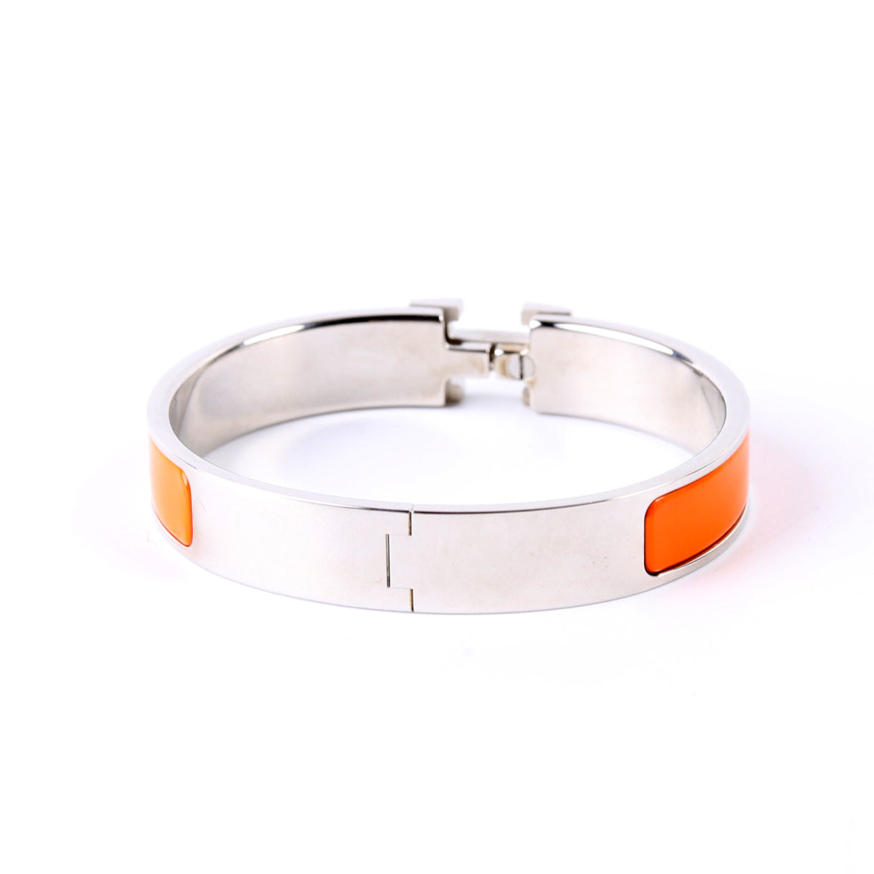 Clic Clac Narrow GM Bracelet Silver/Orange