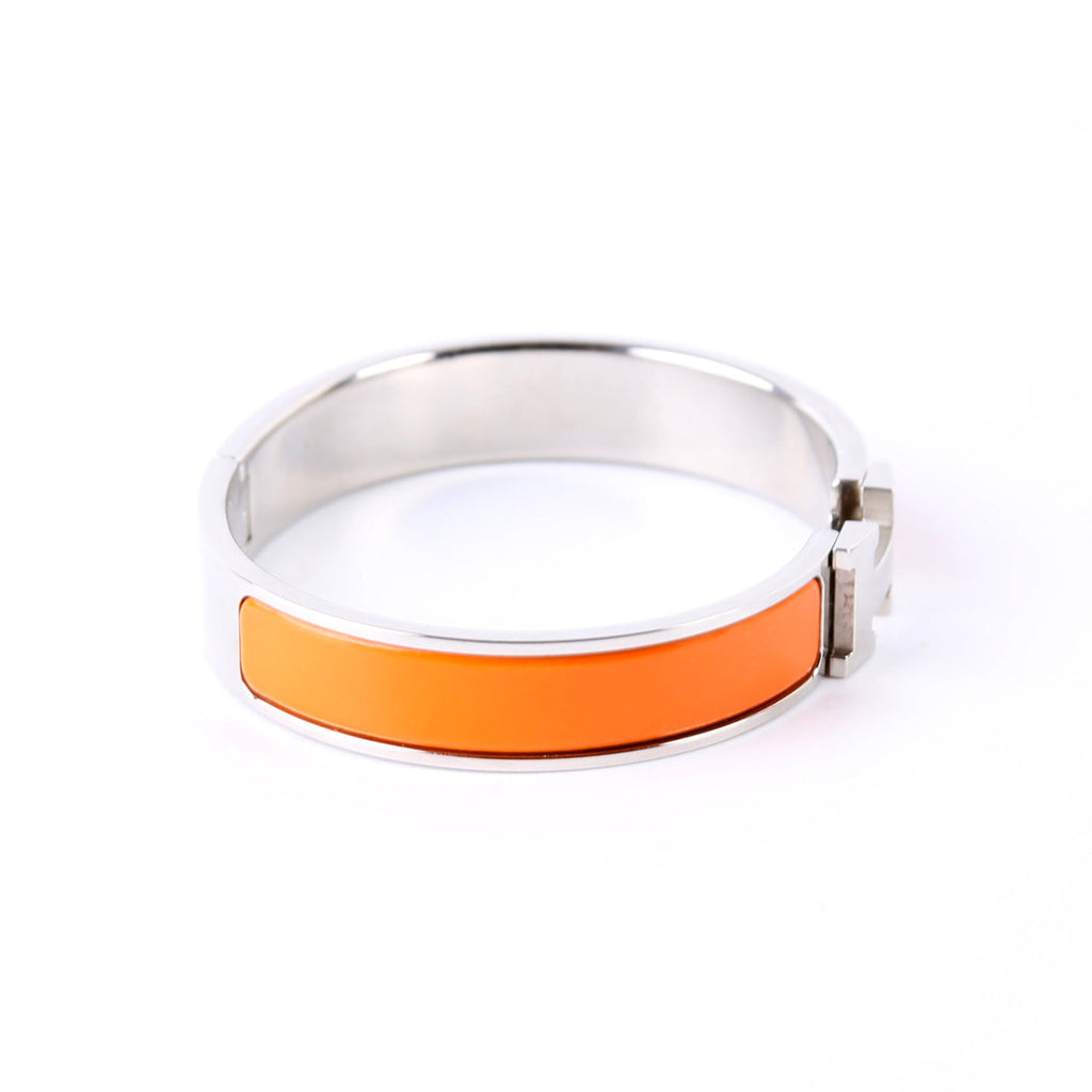 Clic Clac Narrow GM Bracelet Silver/Orange