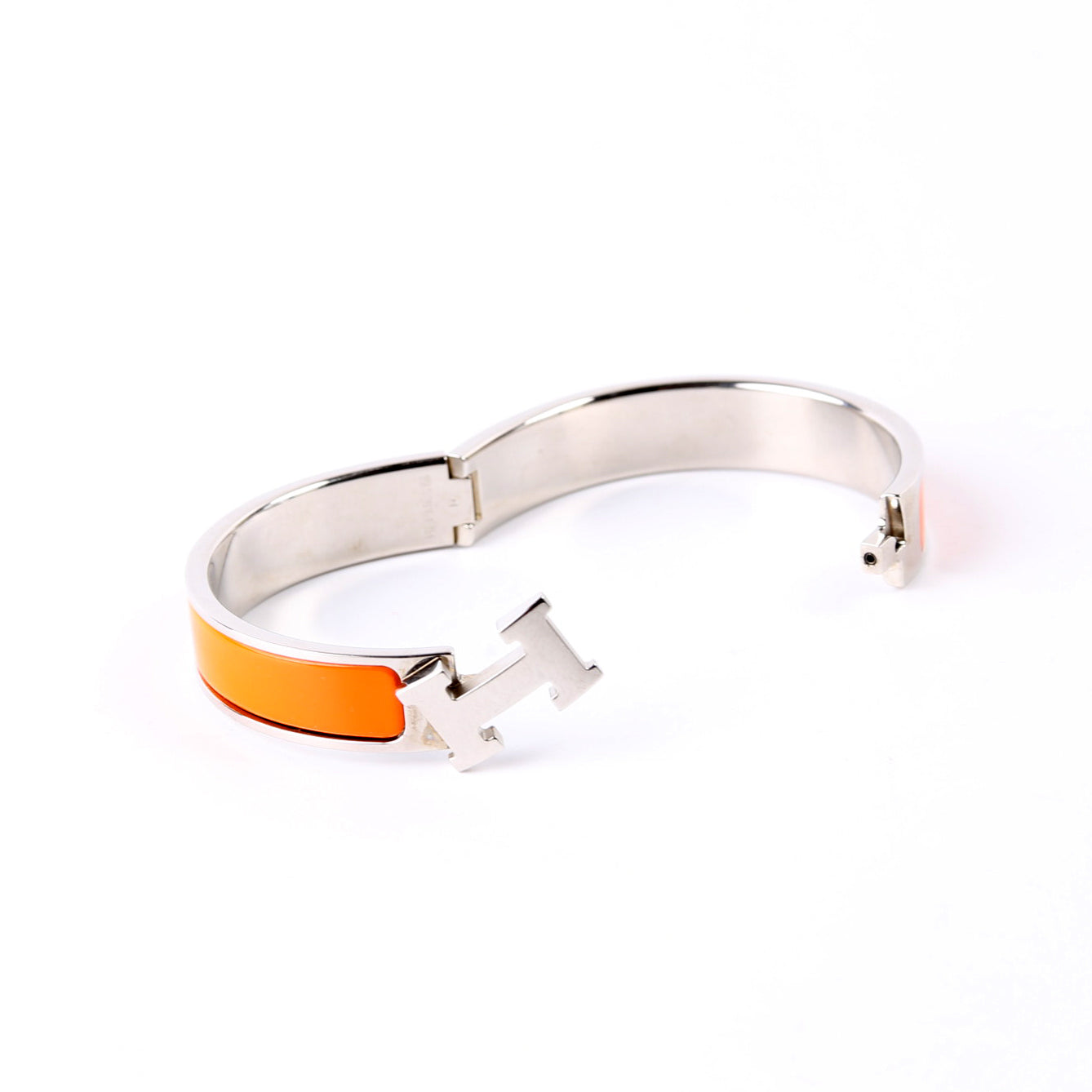Clic Clac Narrow GM Bracelet Silver/Orange