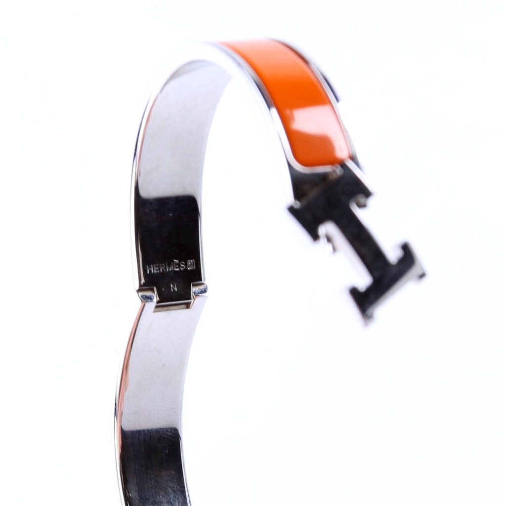Clic Clac Narrow GM Bracelet Silver/Orange