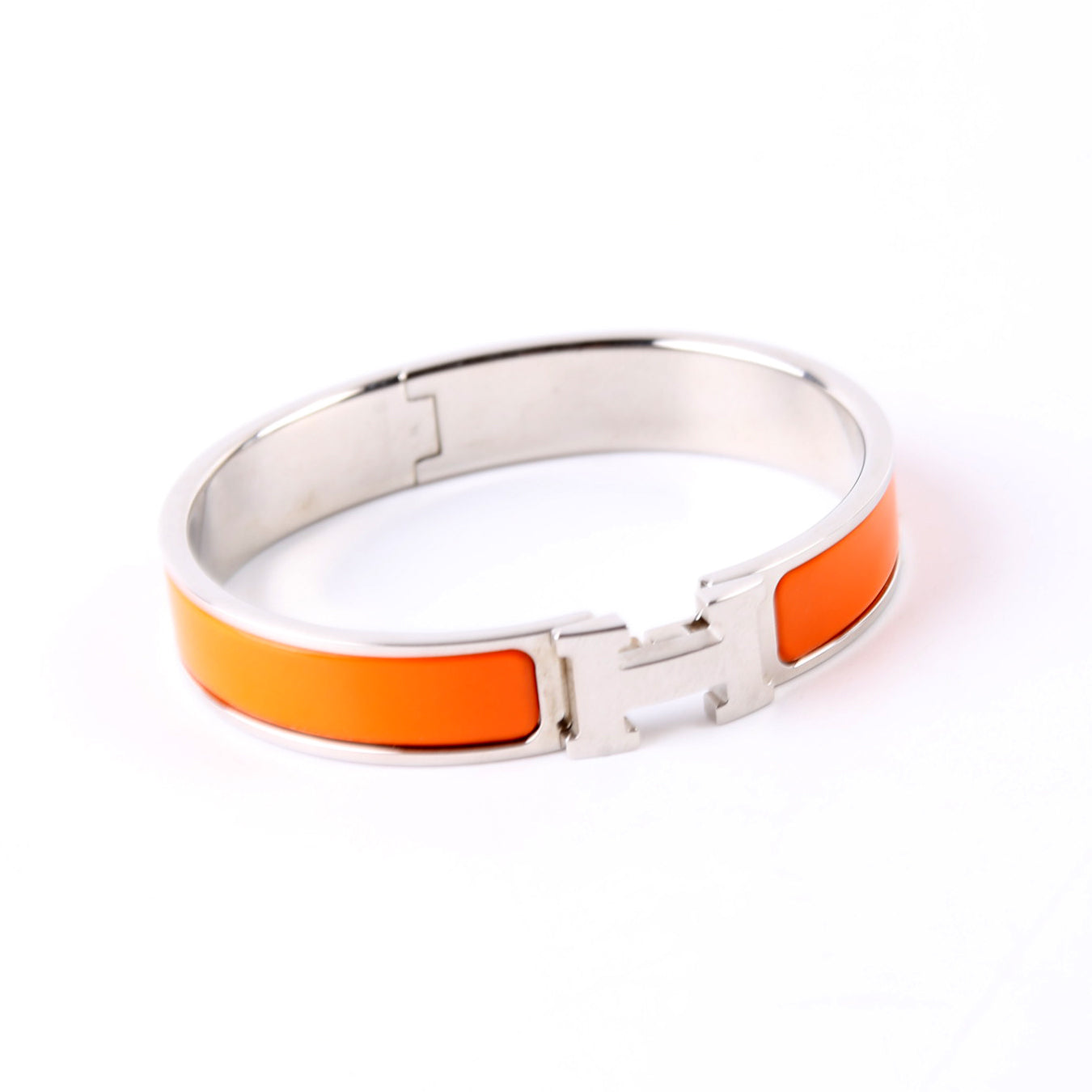 Clic Clac Narrow GM Bracelet Silver/Orange
