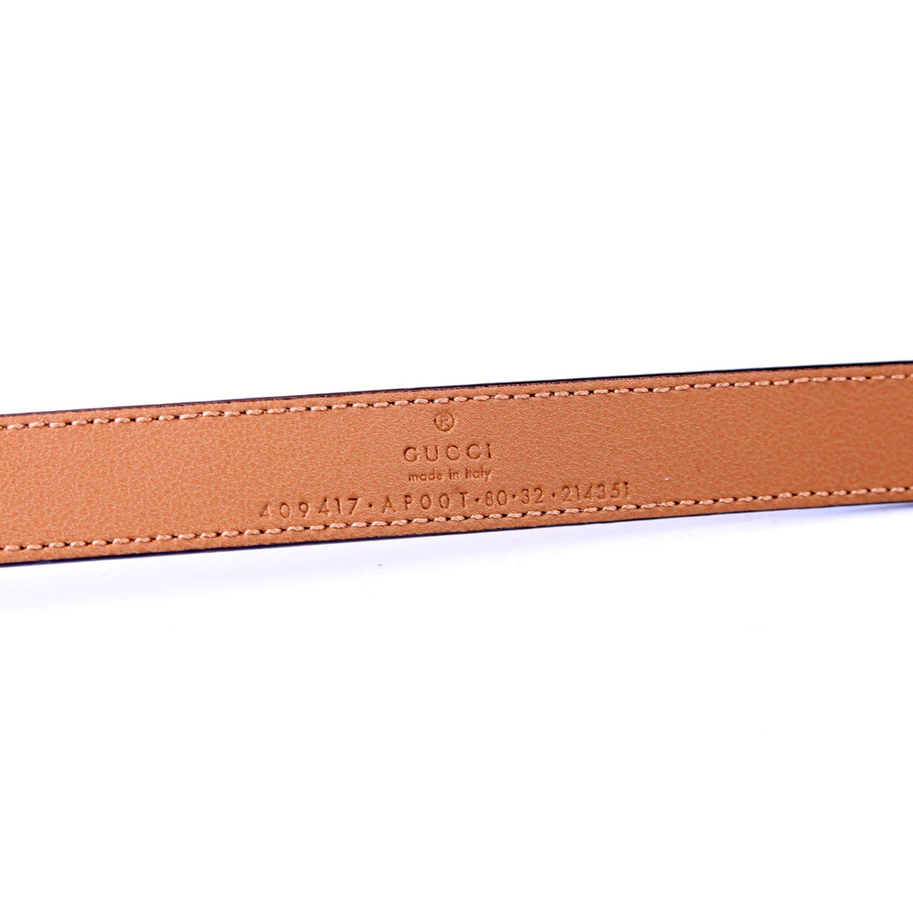 409417 GG Marmont Thin Belt Size 80/32 Tan