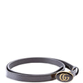 524117 Enamel GG 15MM Crinkle Patent Belt Size 80/32 Black