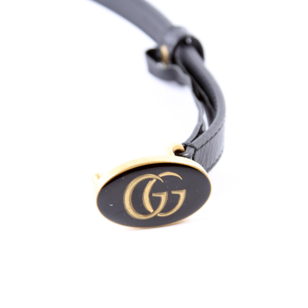 524117 Enamel GG 15MM Crinkle Patent Belt Size 80/32 Black