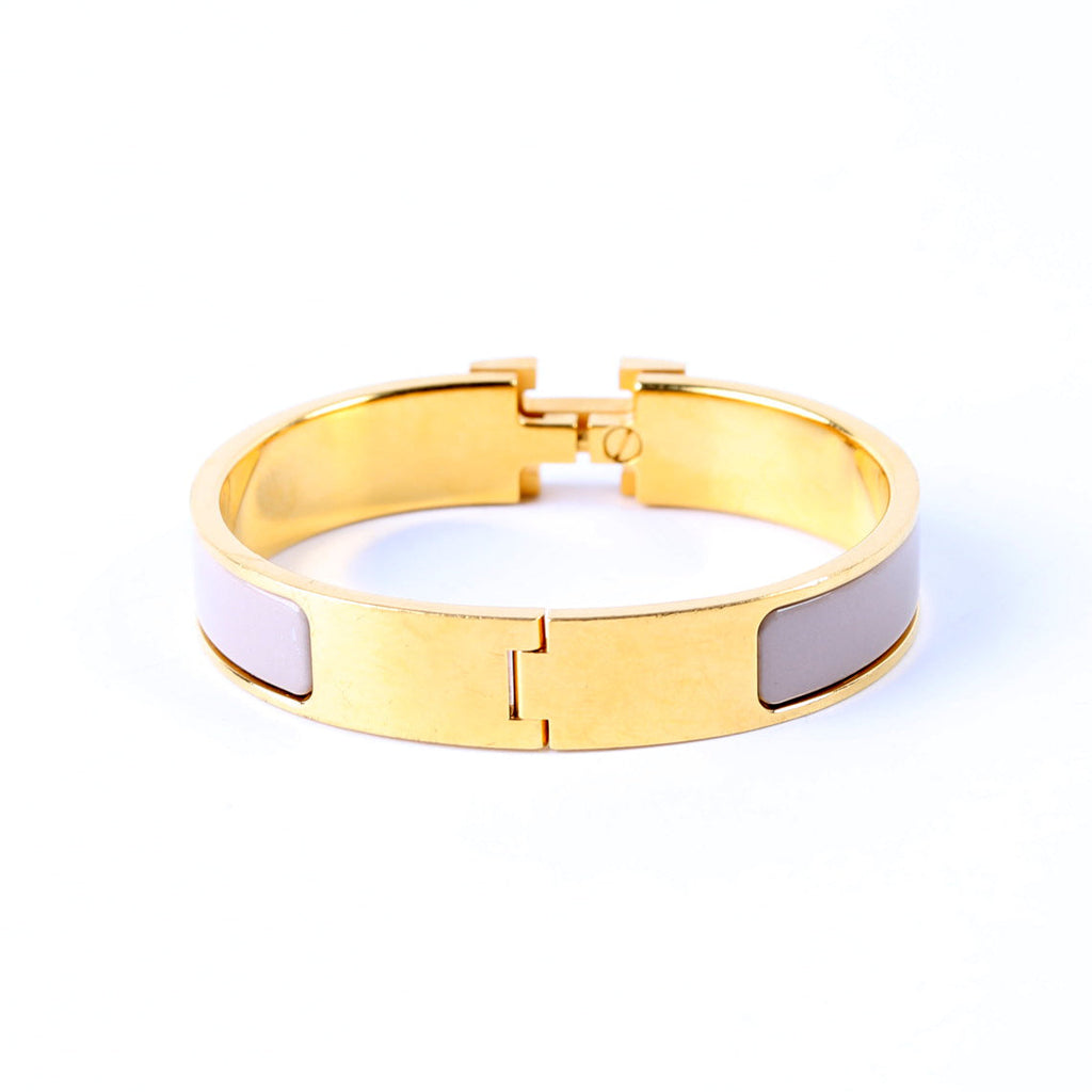 Clic Clac Narrow PM Bracelet Gold/Beige