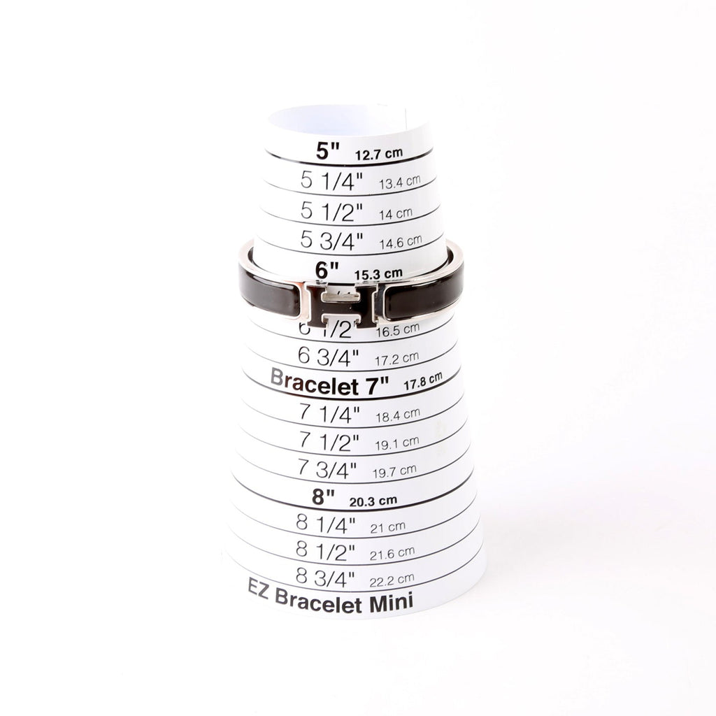Enamel H Clic Clac Narrow PM Bracelet Silver/Black