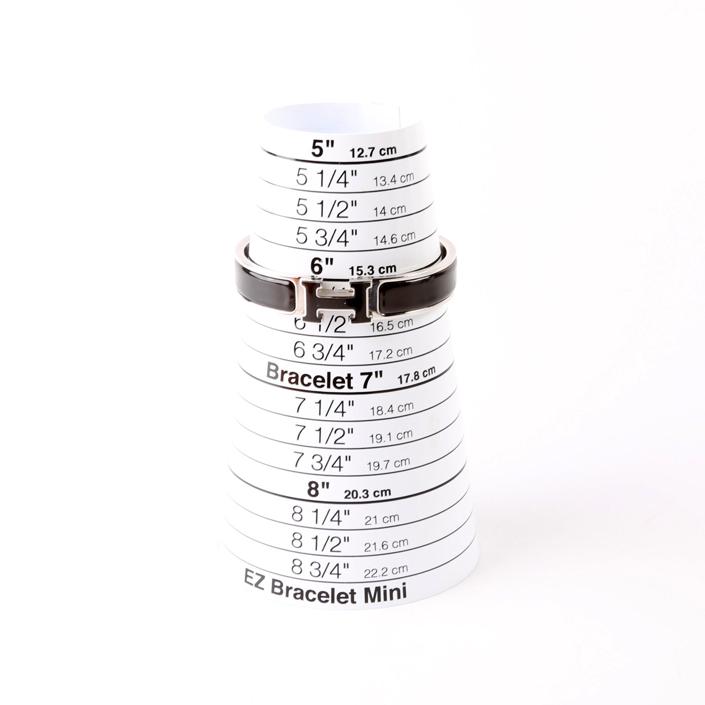 Enamel H Clic Clac Narrow PM Bracelet Silver/Black