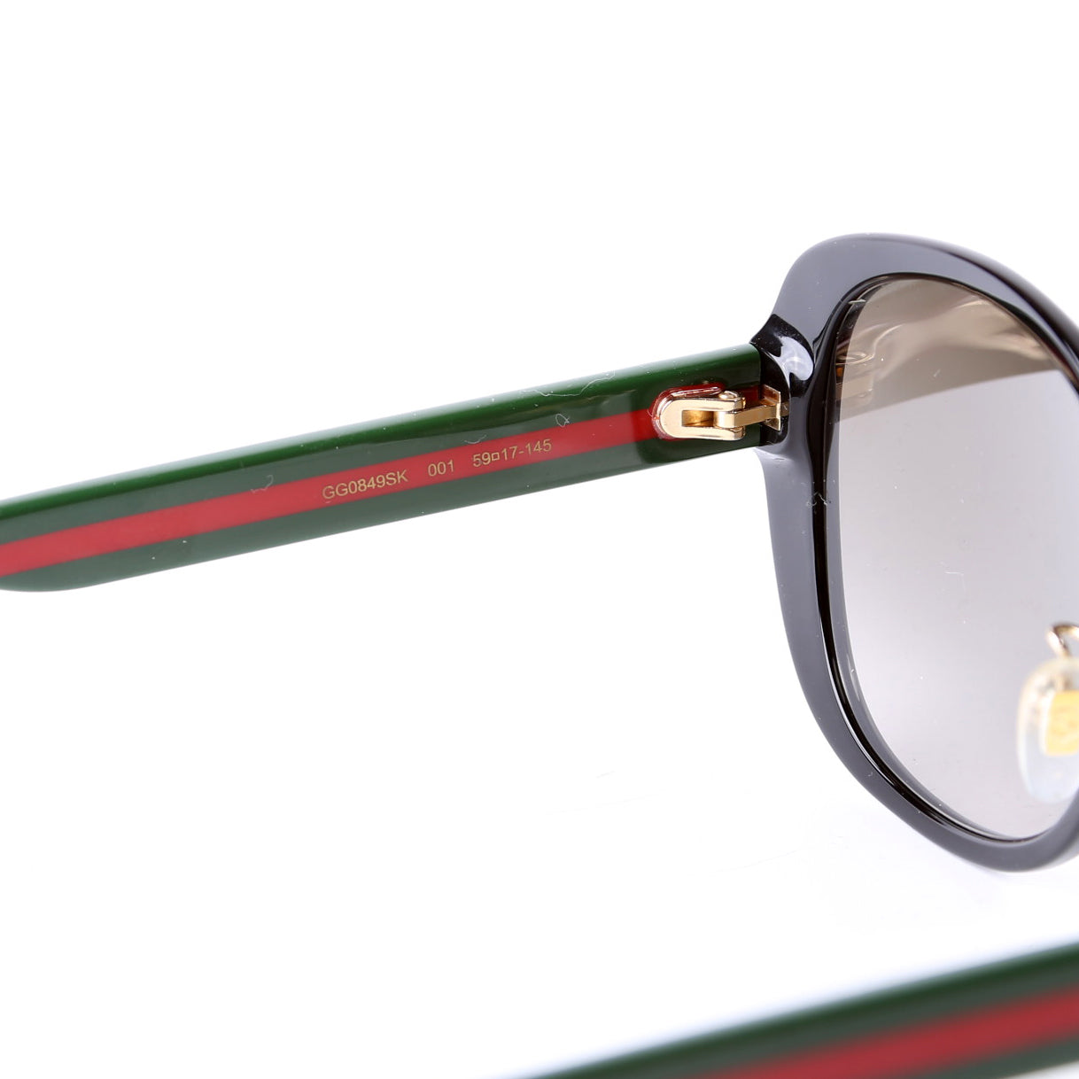 GG0849SK Acetate Web Round Sunglasses Black