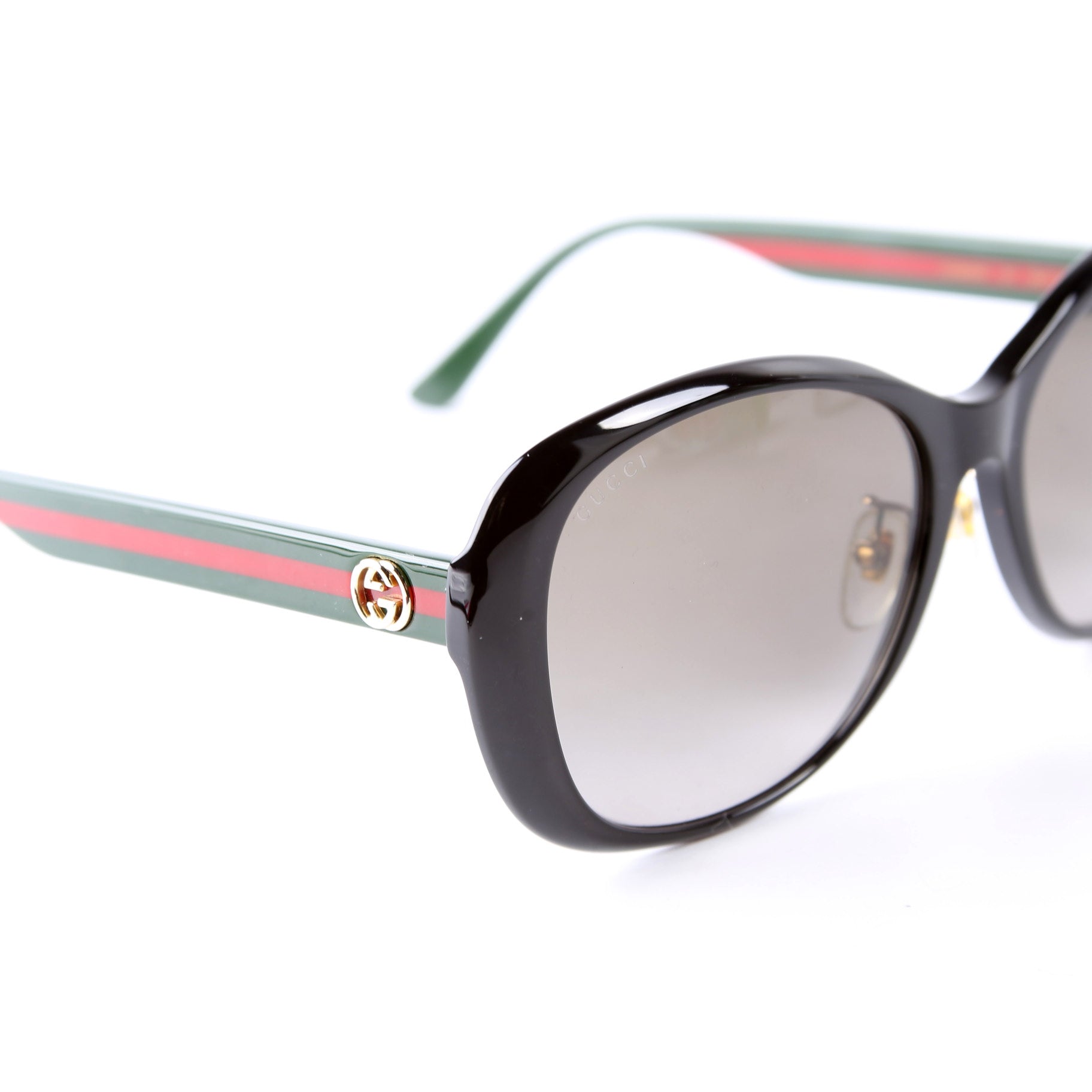 GG0849SK Acetate Web Round Sunglasses Black