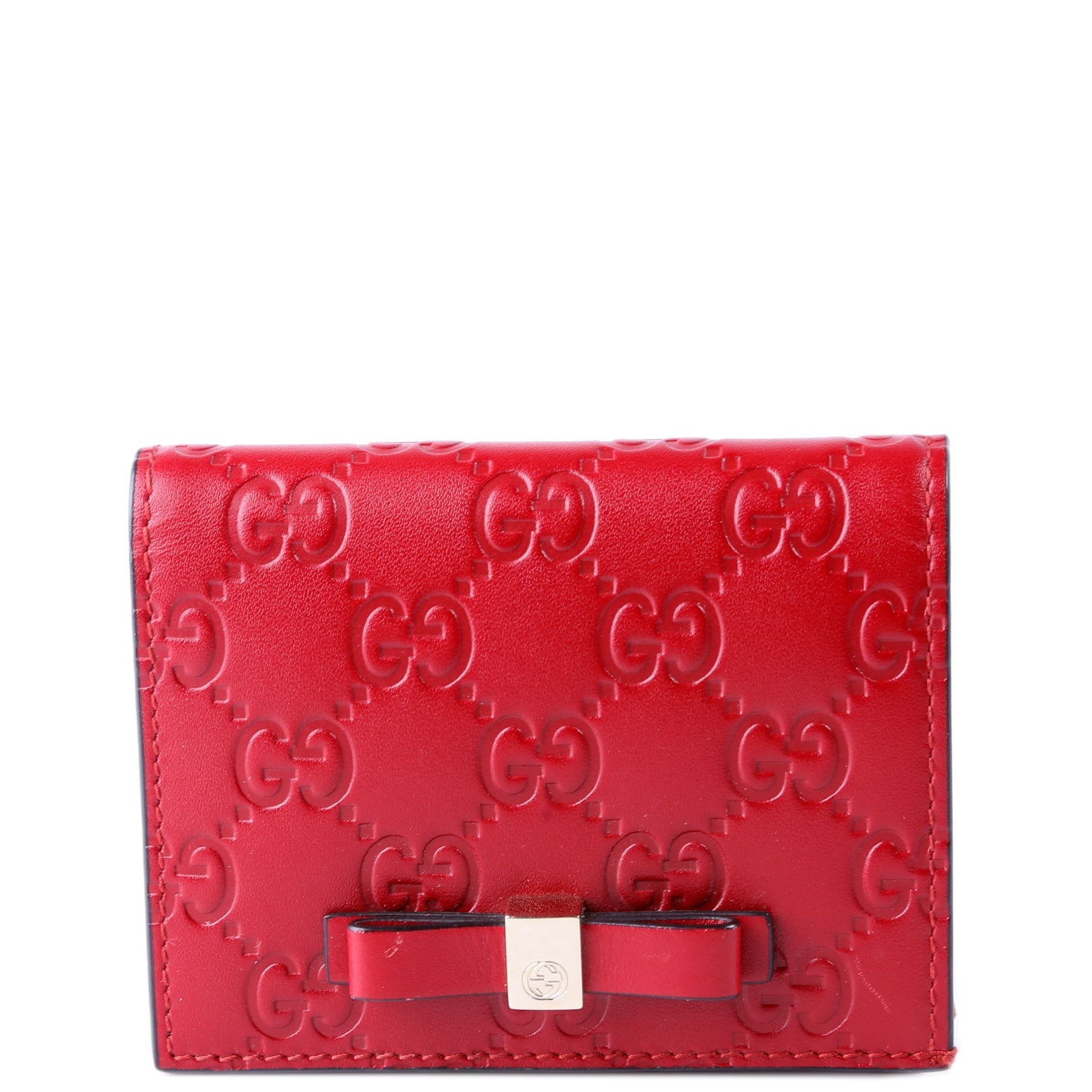 406924 Guccissima Card Holder Red