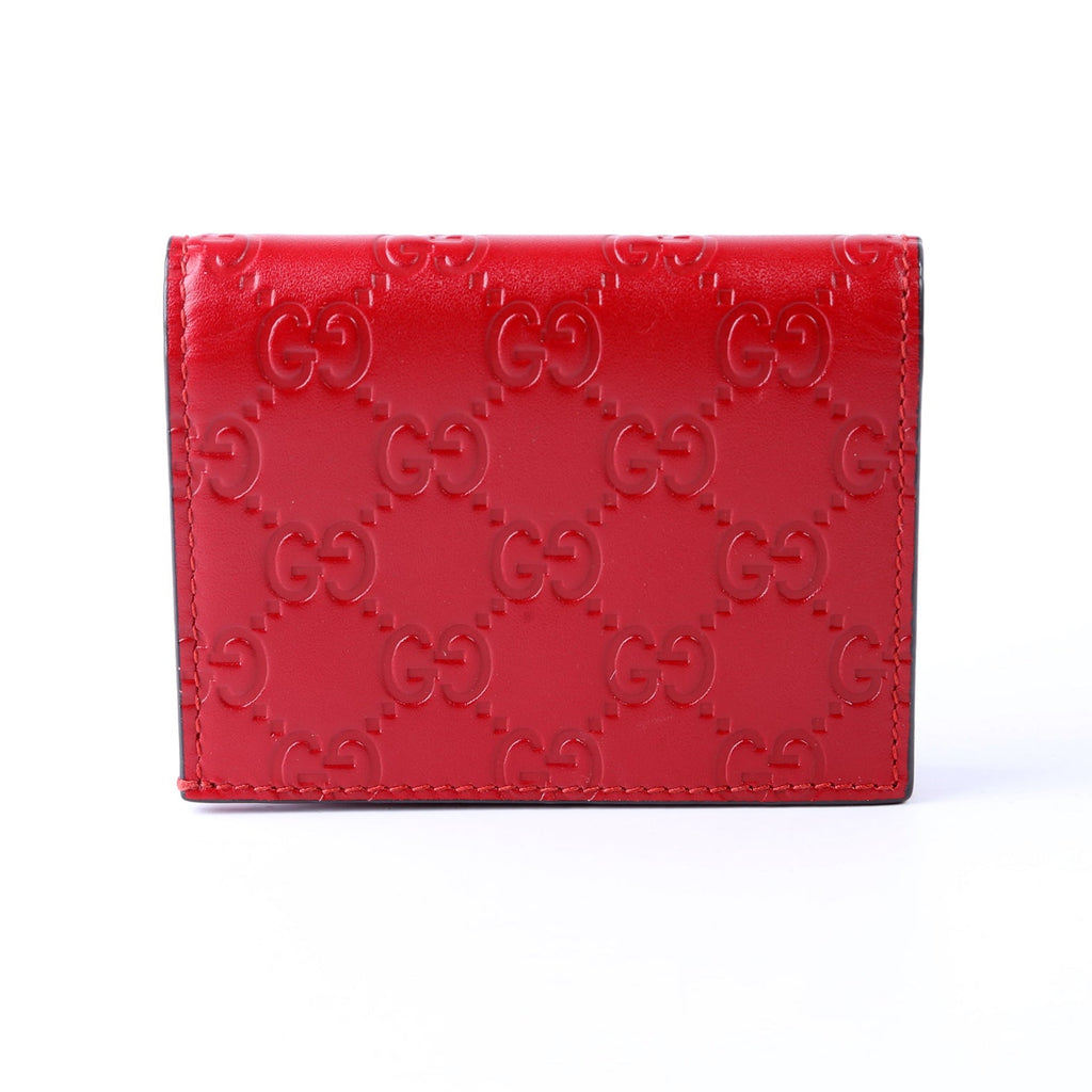 406924 Guccissima Card Holder Red