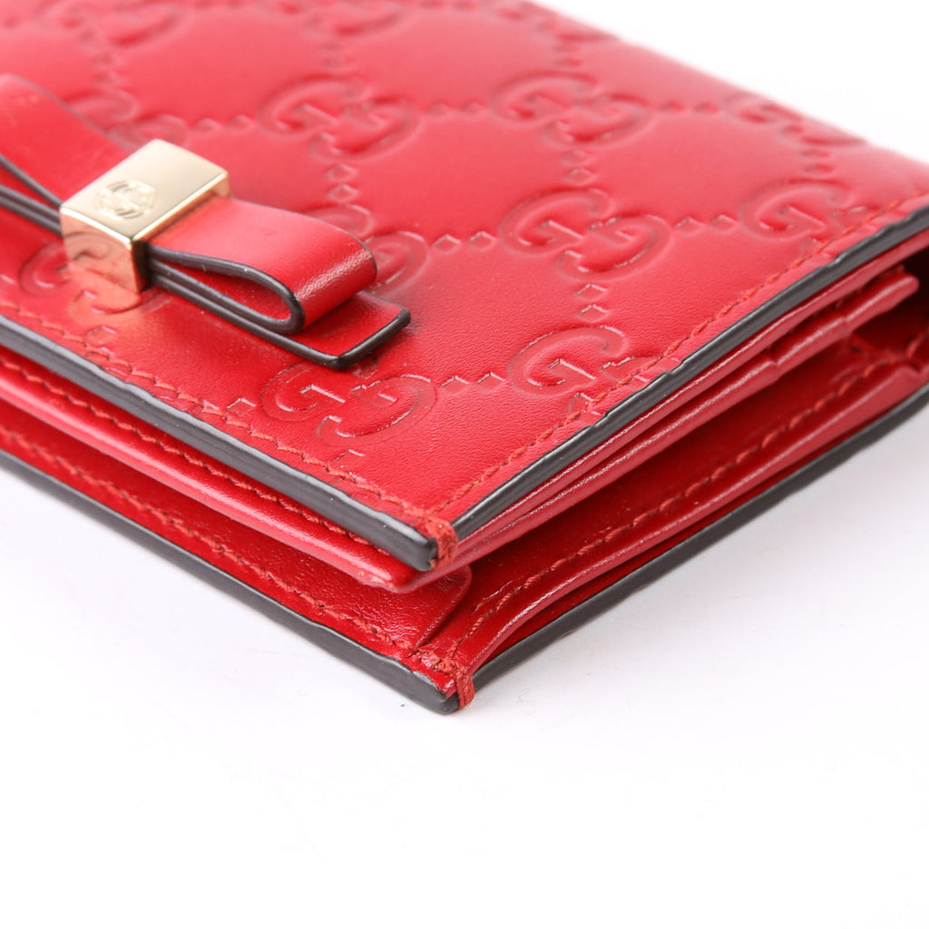 406924 Guccissima Card Holder Red