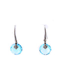 Capri Drop Earrings 925/Blue Topaz/Diamonds
