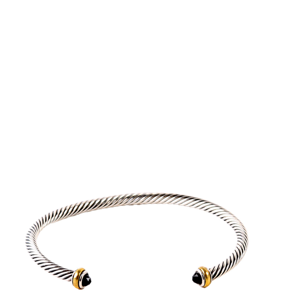 Classic Cable 4MM Bracelet 925/585/Onyx