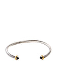 Classic Cable 4MM Bracelet 925/585/Onyx