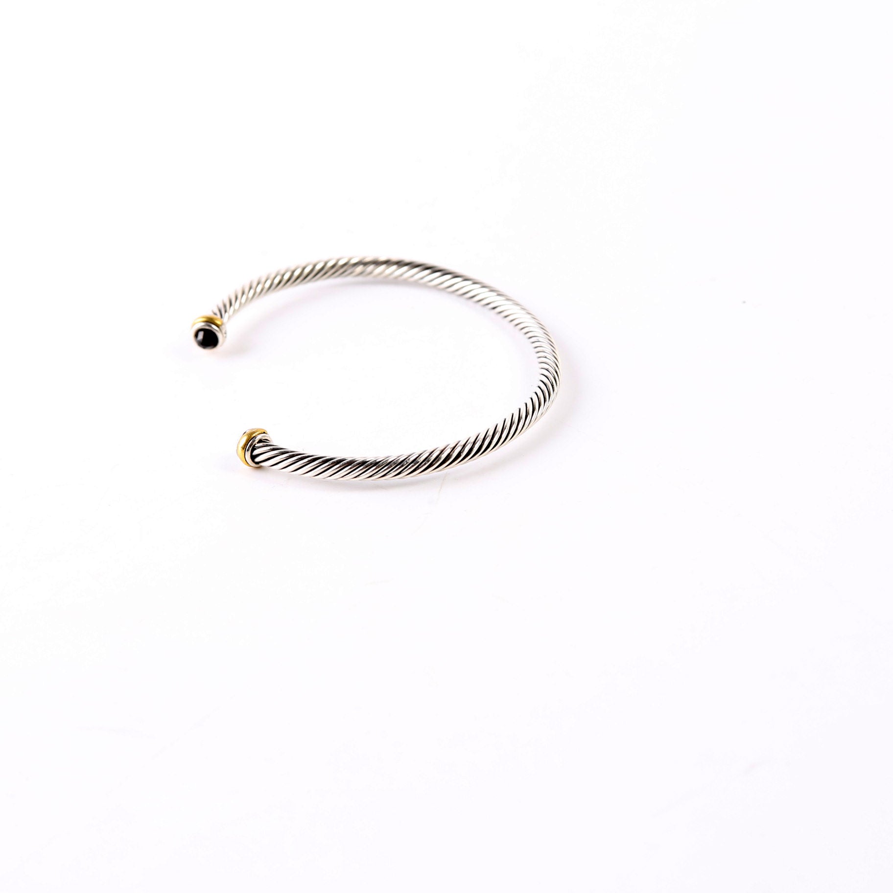 Classic Cable 4MM Bracelet 925/585/Onyx