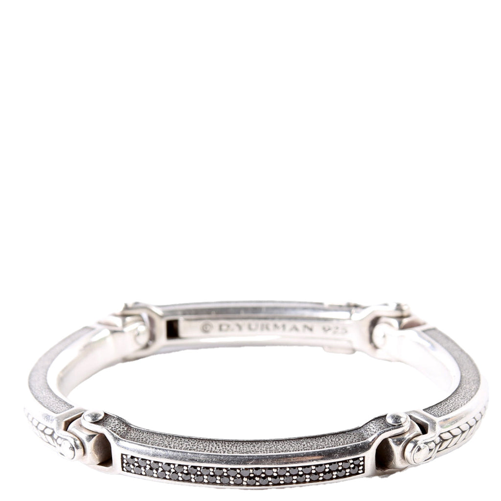 Universal Bolt Link Bracelet Black Pave/925