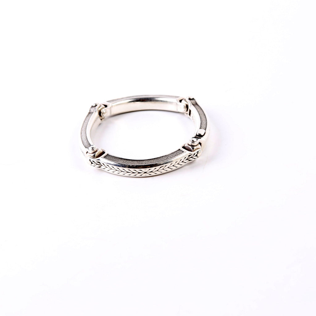 Universal Bolt Link Bracelet Black Pave/925