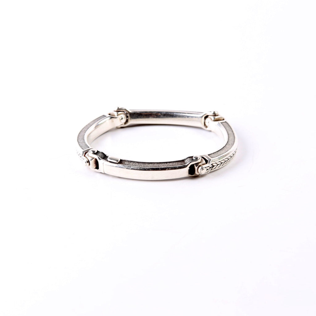 Universal Bolt Link Bracelet Black Pave/925