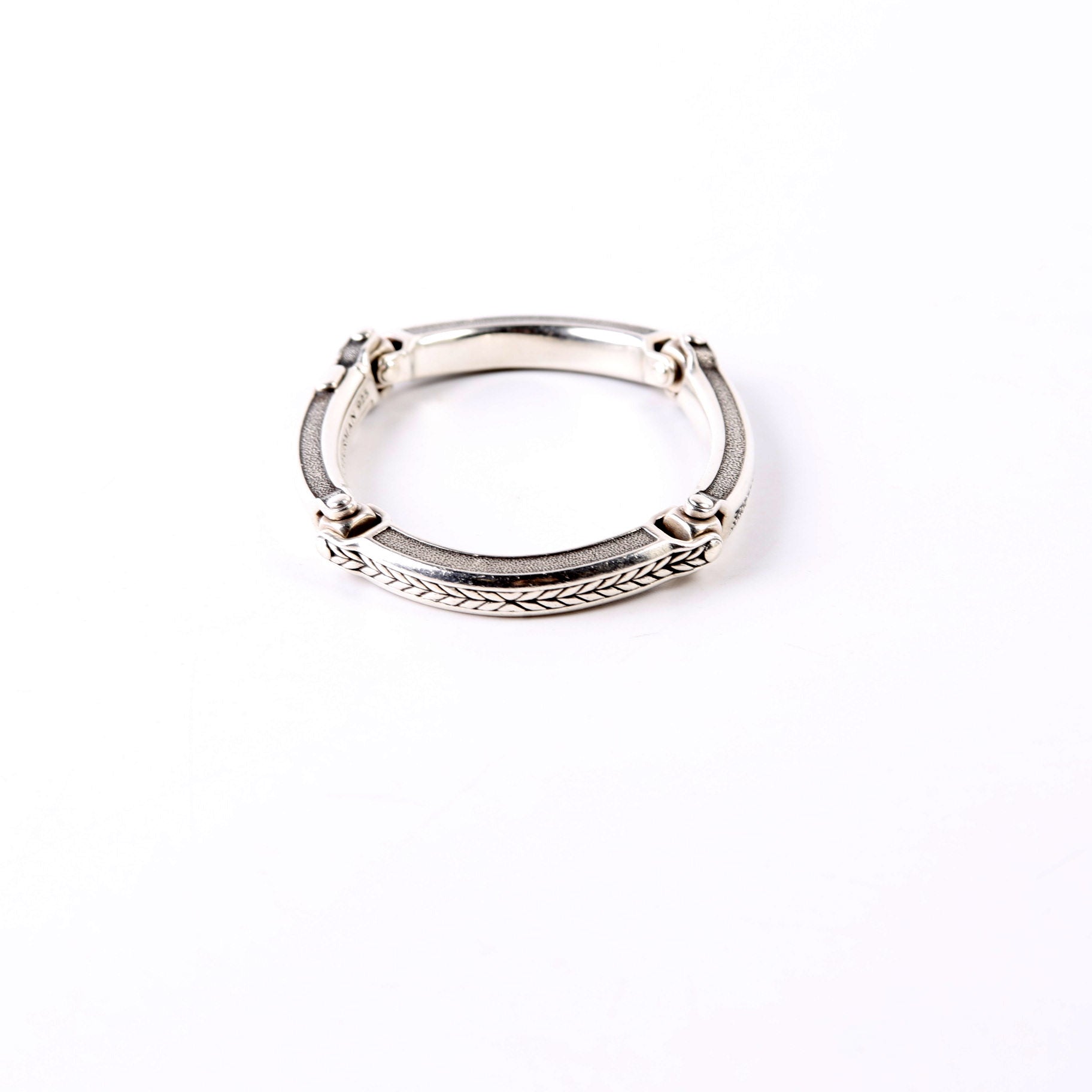 Universal Bolt Link Bracelet Black Pave/925