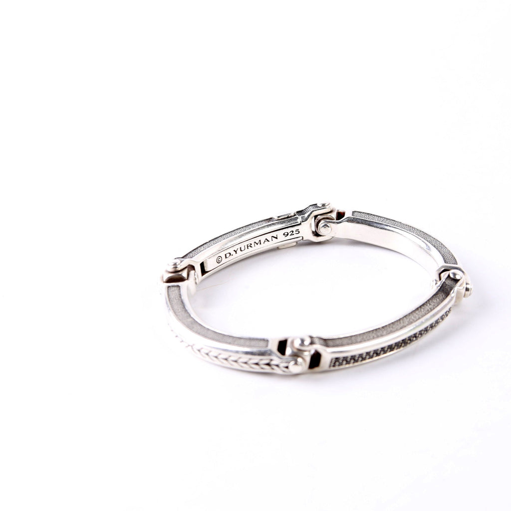 Universal Bolt Link Bracelet Black Pave/925