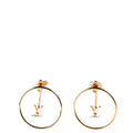 Drop LV Eclipse Hoop Earrings Gold