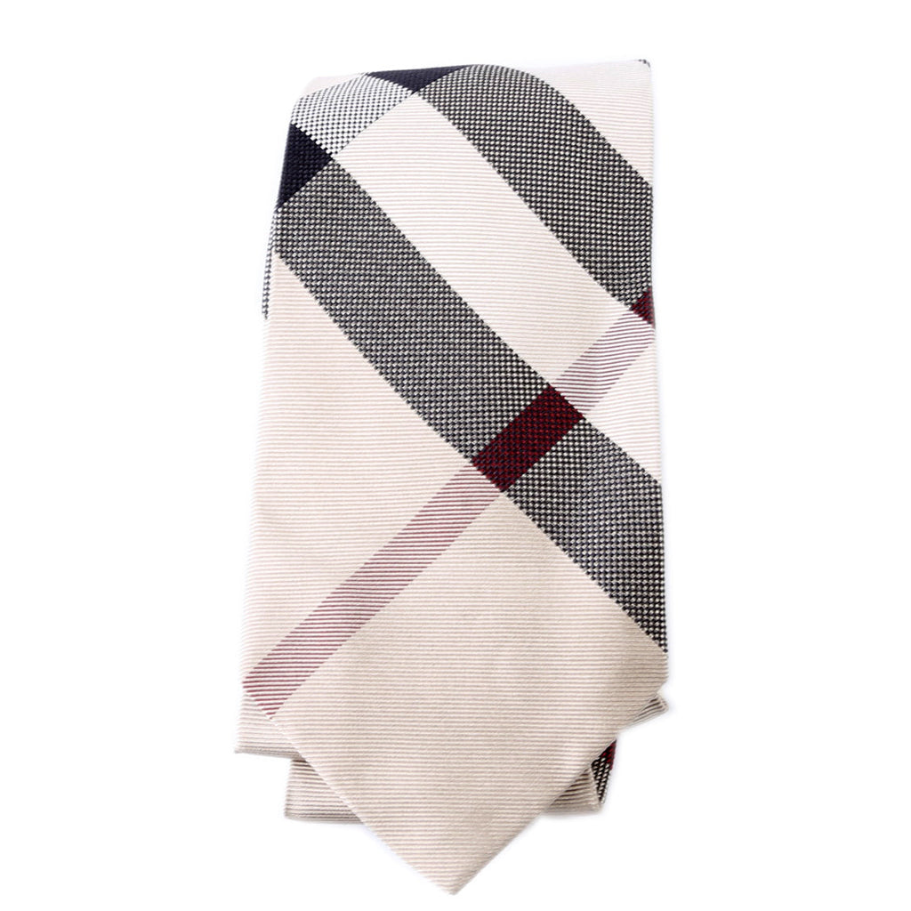Vintage Check Silk Tie Beige