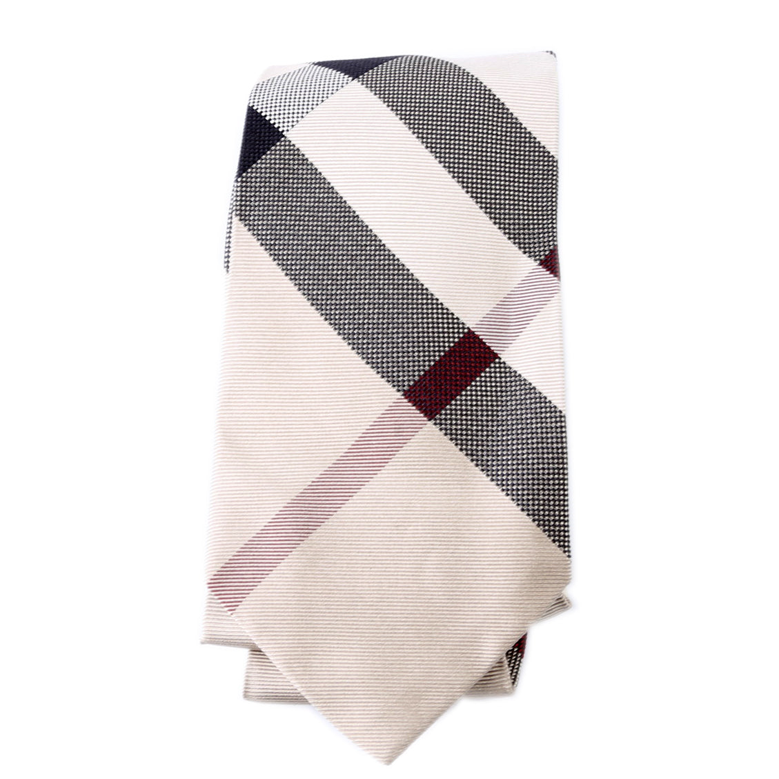 Vintage Check Silk Tie Beige